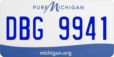 MI license plate DBG9941