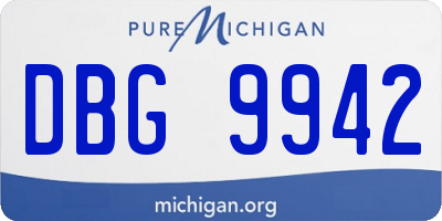 MI license plate DBG9942