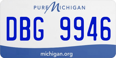 MI license plate DBG9946