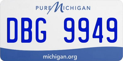 MI license plate DBG9949