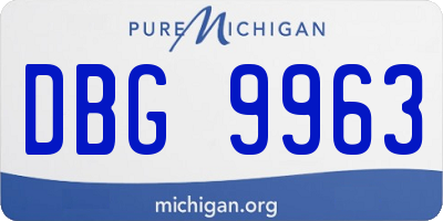 MI license plate DBG9963