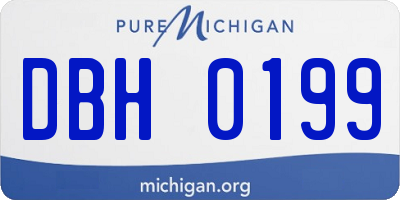 MI license plate DBH0199
