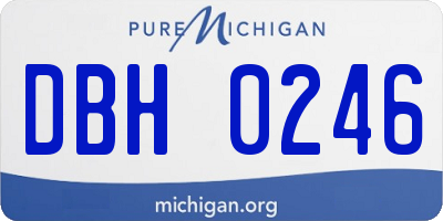 MI license plate DBH0246