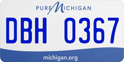 MI license plate DBH0367