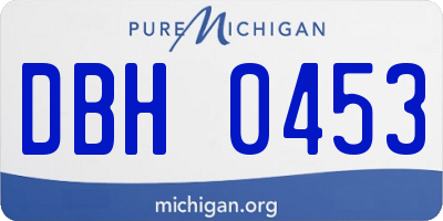 MI license plate DBH0453