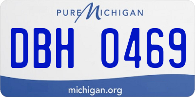 MI license plate DBH0469