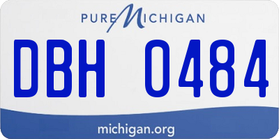 MI license plate DBH0484