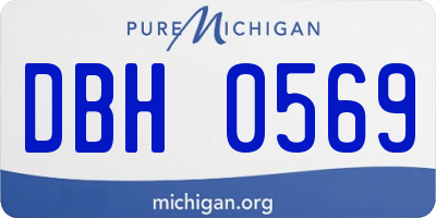 MI license plate DBH0569