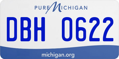 MI license plate DBH0622