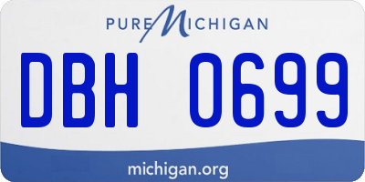 MI license plate DBH0699