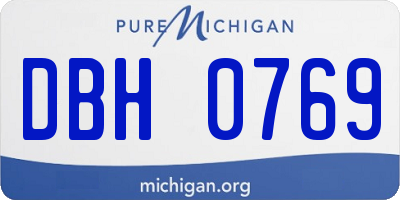 MI license plate DBH0769
