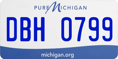 MI license plate DBH0799