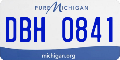 MI license plate DBH0841