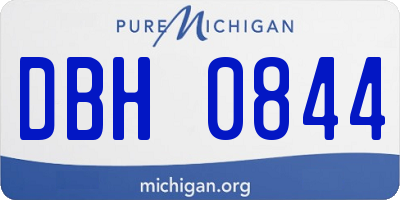 MI license plate DBH0844