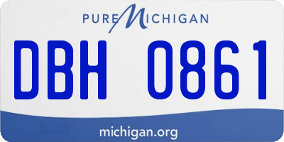 MI license plate DBH0861