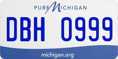 MI license plate DBH0999