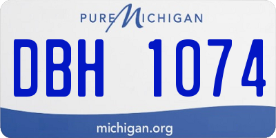MI license plate DBH1074