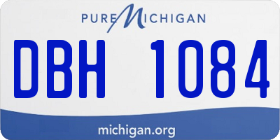 MI license plate DBH1084