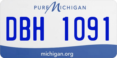 MI license plate DBH1091