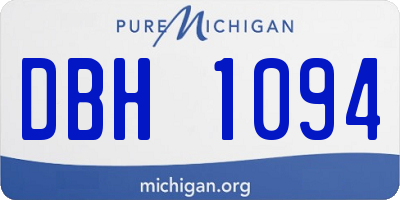 MI license plate DBH1094