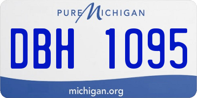MI license plate DBH1095