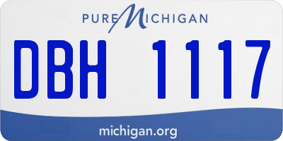 MI license plate DBH1117