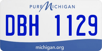 MI license plate DBH1129