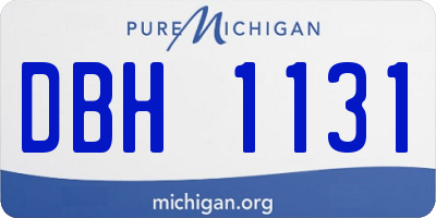 MI license plate DBH1131