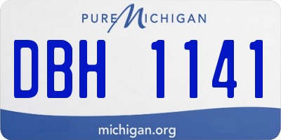 MI license plate DBH1141
