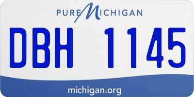 MI license plate DBH1145