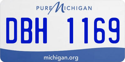 MI license plate DBH1169