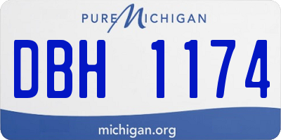MI license plate DBH1174