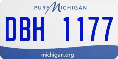 MI license plate DBH1177