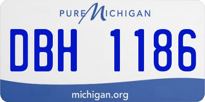 MI license plate DBH1186