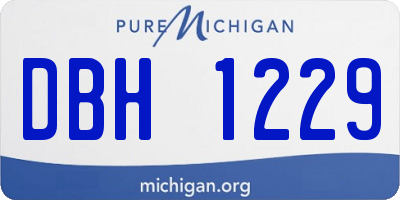 MI license plate DBH1229