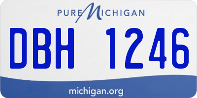 MI license plate DBH1246