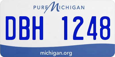MI license plate DBH1248