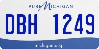 MI license plate DBH1249