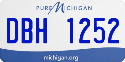 MI license plate DBH1252
