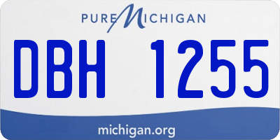 MI license plate DBH1255