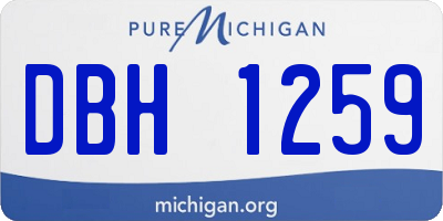 MI license plate DBH1259