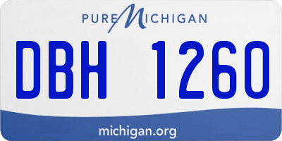 MI license plate DBH1260