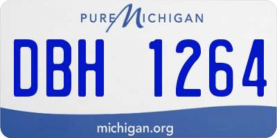 MI license plate DBH1264