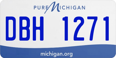 MI license plate DBH1271