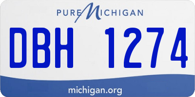 MI license plate DBH1274