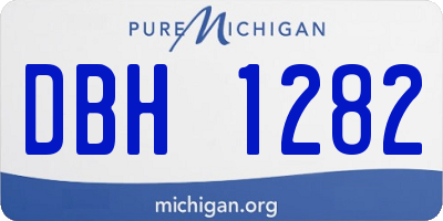 MI license plate DBH1282