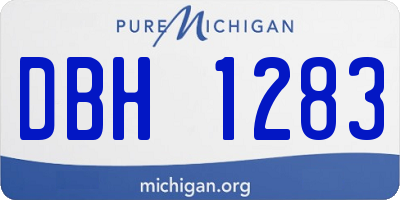 MI license plate DBH1283
