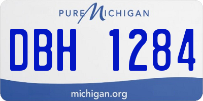 MI license plate DBH1284