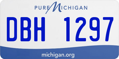 MI license plate DBH1297