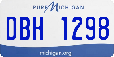 MI license plate DBH1298